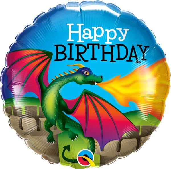 Mythical Dragon 18'' Foil Birthday Balloon