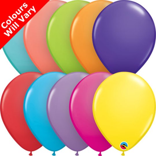 Assorted Plain Balloons Pack of 6