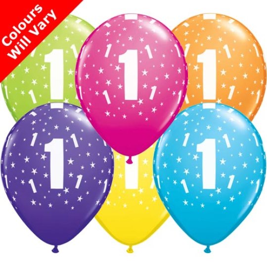 Age 1 Balloons Pack of 6