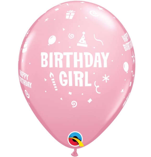 Birthday Girl Balloons Pack of 6