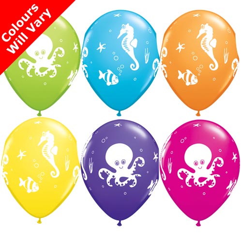 Fun Sea Creatures Balloons Pack of 6
