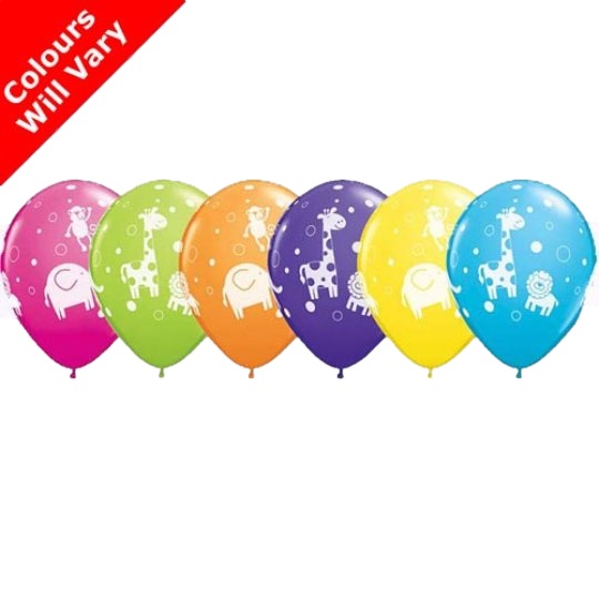 Cute & Cuddly Jungle Animals Balloons Pack of 6