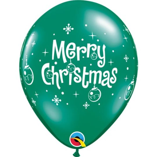 Merry Christmas Ornaments Balloons Pack of 6
