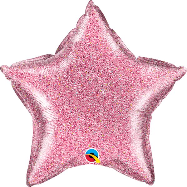 Glittergraphic Pink 20'' Star Foil Balloon