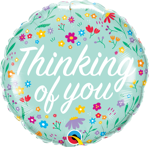 Petite Floral 18'' Foil Thinking Of You Balloon