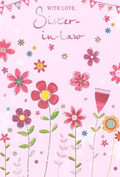With Love Sister In Law Birthday Card