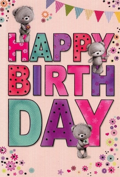 Teddy Happy Birthday Birthday Card