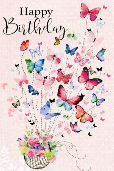 A Flutter Of Butterflies Birthday Card