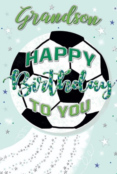 Football Grandson Birthday Card