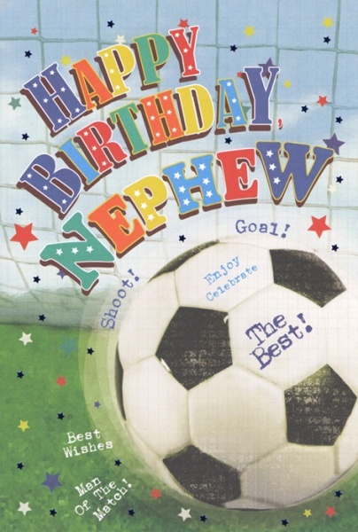 Football Nephew Birthday Card