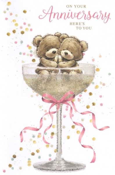 Bubbly Bath Your Anniversary Card