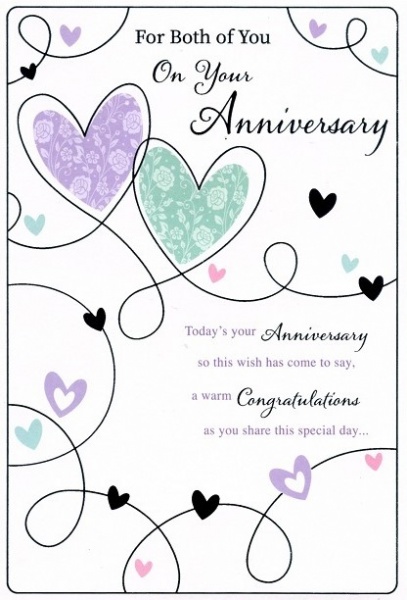 Two Hearts Your Anniversary Card