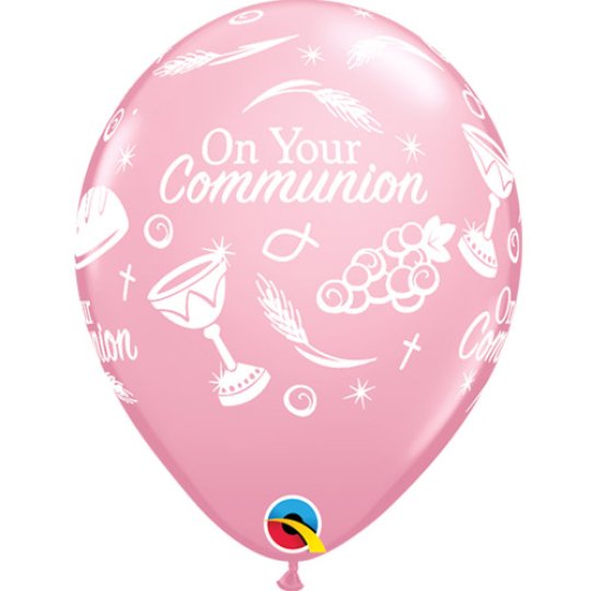 Communion Symbols Pink Balloons Pack of 6
