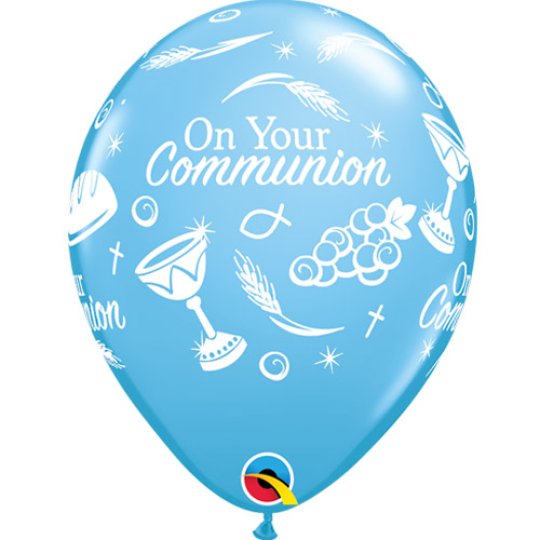 Communion Symbols Blue Balloons Pack of 6