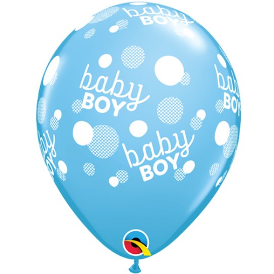 Baby Boy Blue Dots Balloons Pack of 6