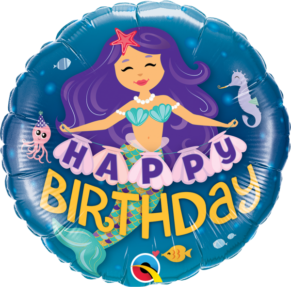 Mermaid 18'' Foil Birthday Balloon