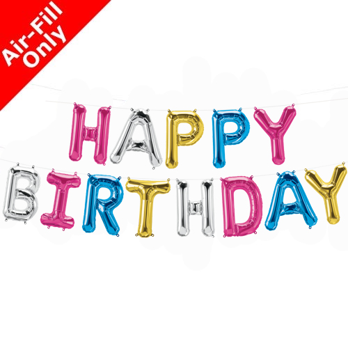 Happy Birthday 16'' Foil Birthday Balloon Kit