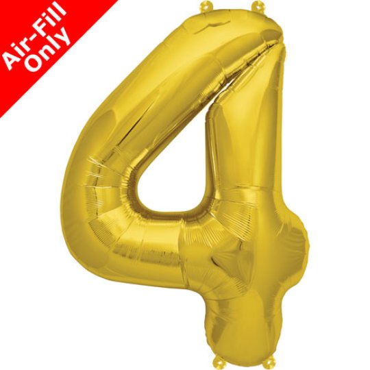 Number Four 16'' Foil Balloon