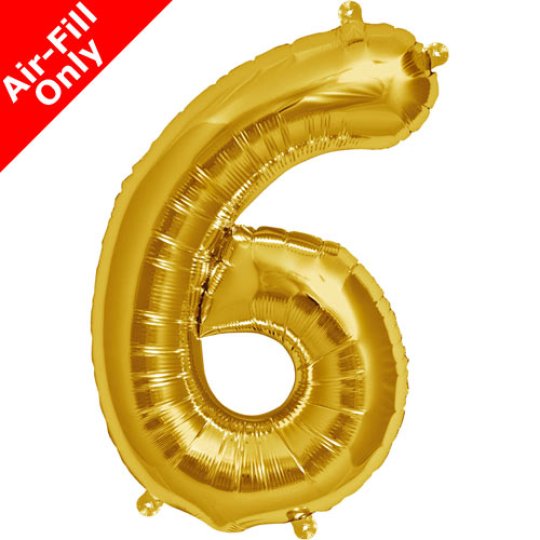 Number Six 16'' Foil Balloon
