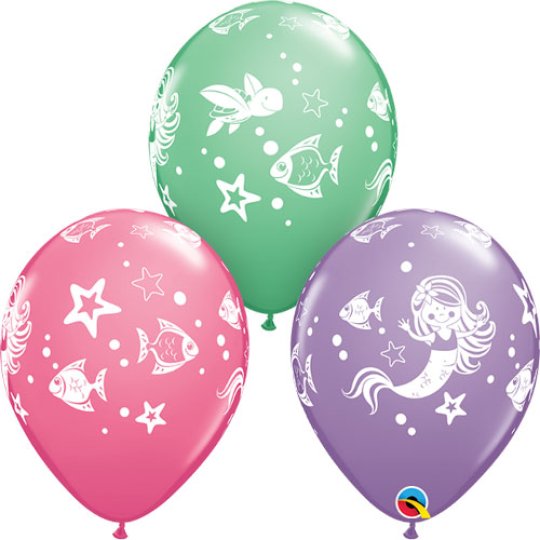 Merry Mermaid & Friends Balloons Pack of 6