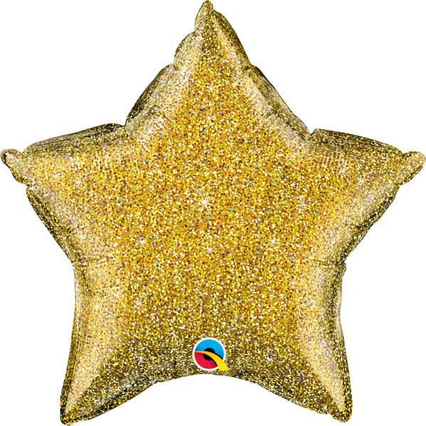 Glittergraphic Gold 20'' Star Foil Balloon
