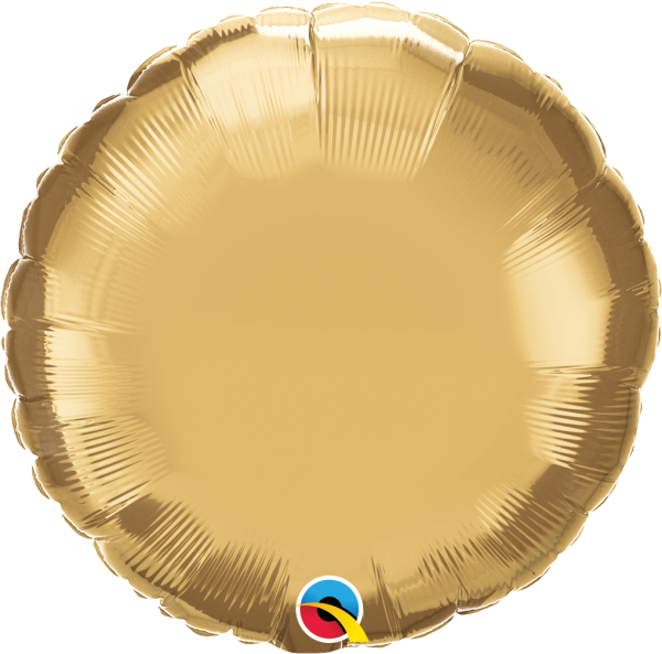 Chrome Gold 18'' Round Foil Balloon