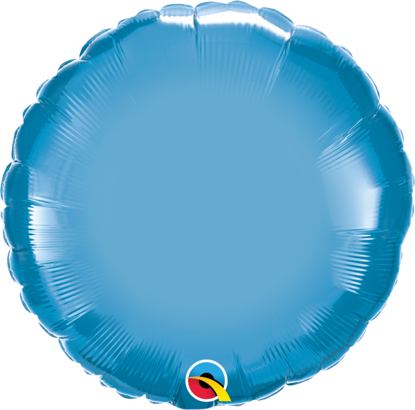 Chrome Blue 18'' Round Foil Balloon