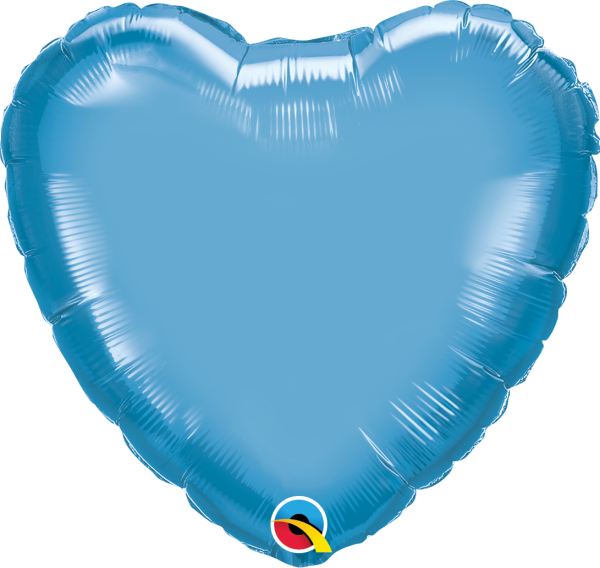 Chrome Blue 18'' Heart Foil Balloon