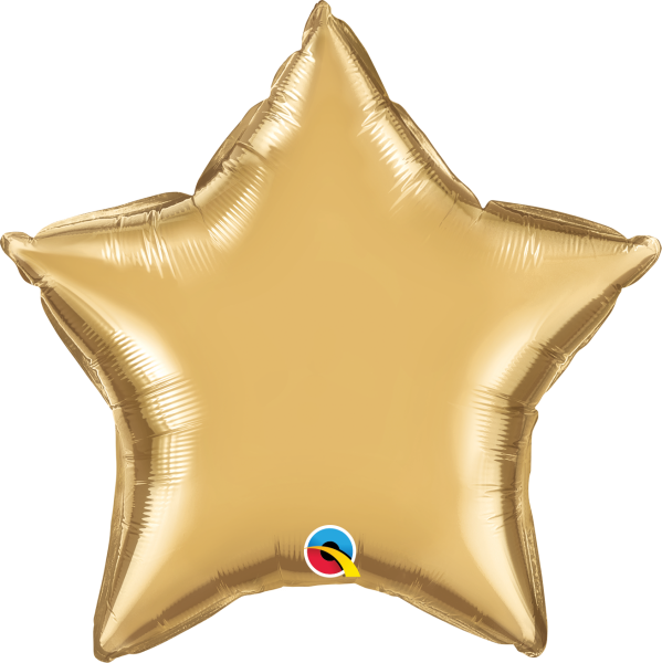 Chrome Gold 20'' Star Foil Balloon