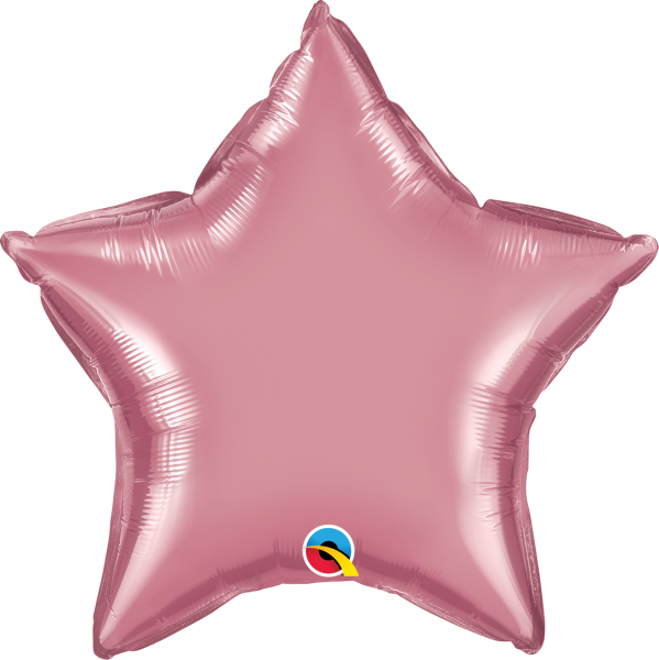 Chrome Mauve 20'' Star Foil Balloon