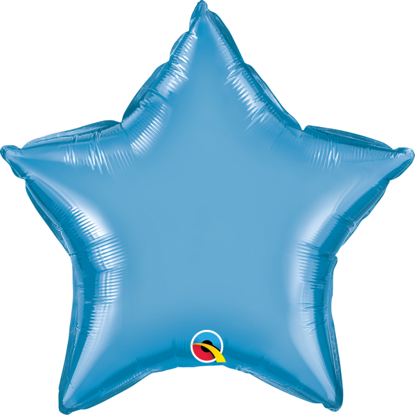 Chrome Blue 20'' Star Foil Balloon