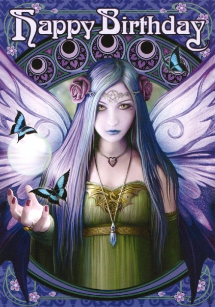 Mystic Aura Birthday Card