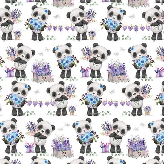 Panda Wishes Gift Wrap Sheet