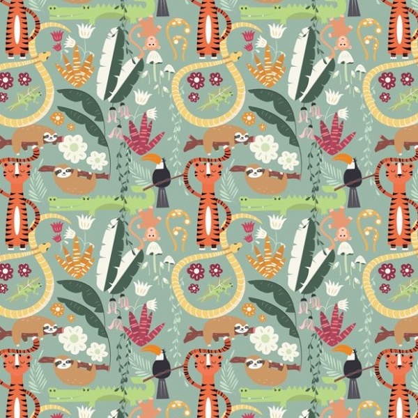 In The Jungle Gift Wrap Sheet