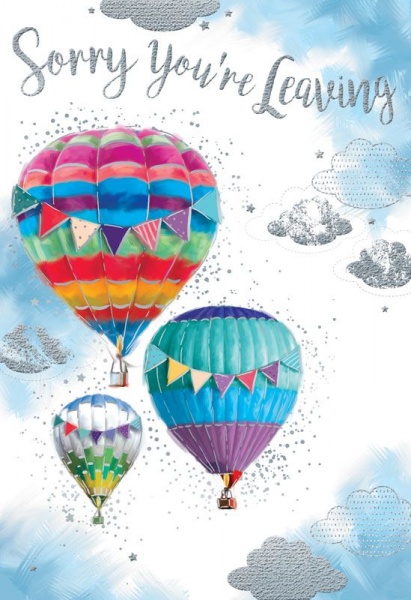 Hot Air Balloons Leaving Card