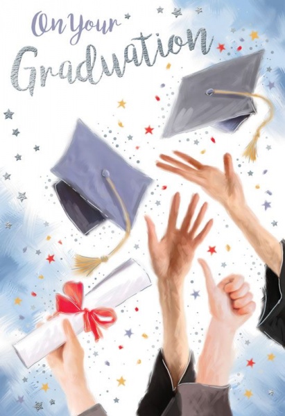 Caps Graduation Card