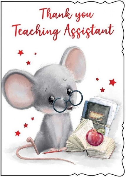 Mouse Teaching Assistant Thank You Card
