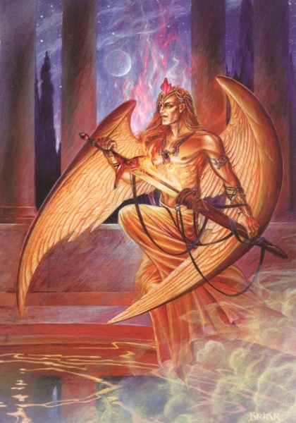 Angel Of Fire Greeting Card