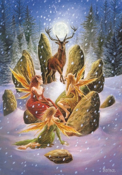 Yule Stag Christmas Card