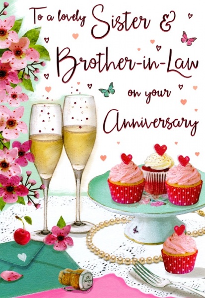 Cupcakes Sister & Brother-In-Law Anniversary Card