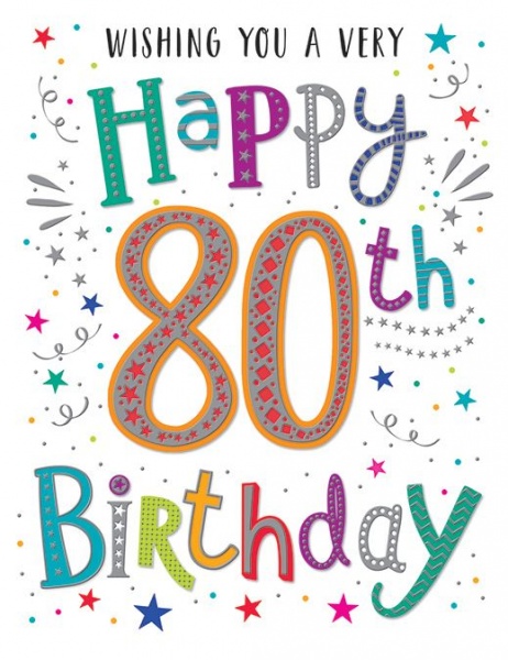 Happy 80th Birthday Card