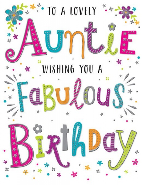 Fabulous Birthday Auntie Birthday Card