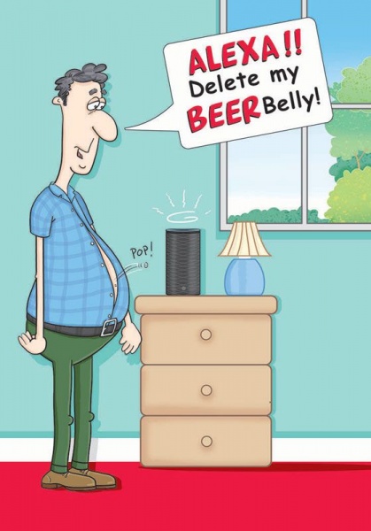Beer Belly Birthday Card