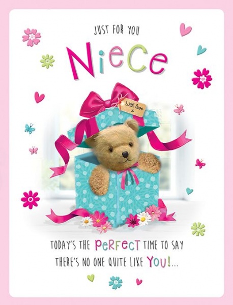 Just For You Niece Birthday Card