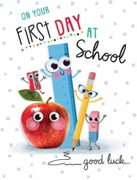 Good Luck 1st Day At School Card
