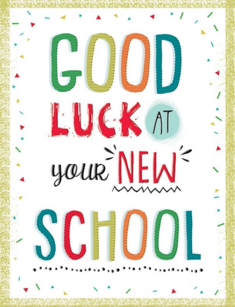 Good Luck At Your New School Card