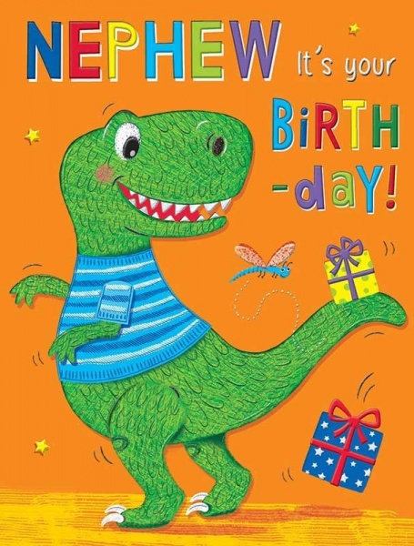 Dinosaur Nephew Birthday Card