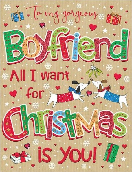 All I Want For Christmas Is You Boyfriend Christmas Card
