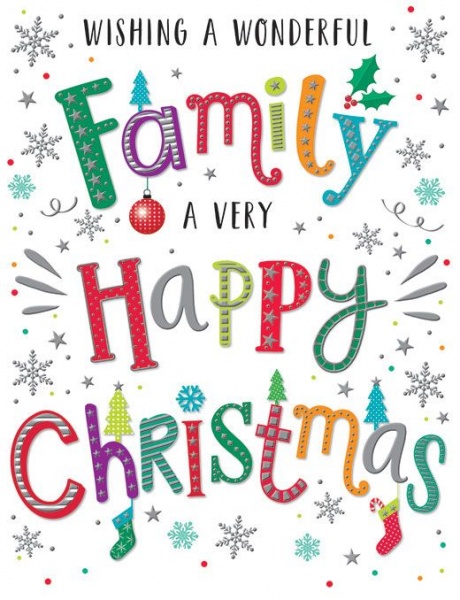 A Very Happy Christmas Family Christmas Card