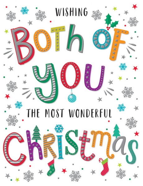 The Most Wonderful Christmas Both Of You Christmas Card